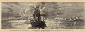Il bombardamento di Alessandria, 11 luglio 1882, posizione delle corazzate britanniche all